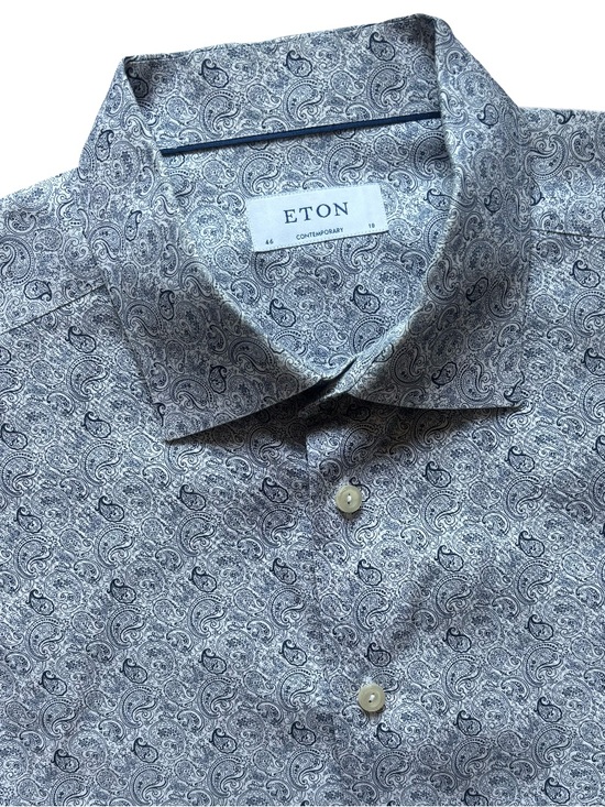 Eton Other - Eton Paisley Contemporary Fit Button Up Long Sleeve Dress Shirt Size 18